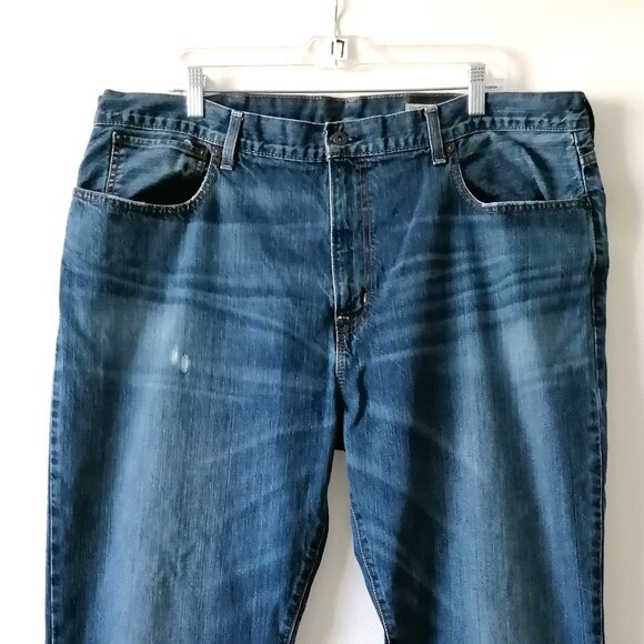 Cremieux Mens Blue Premium Denim High Rise Straight Leg Bootcut Jeans Size 42X32 - Picture 2 of 8